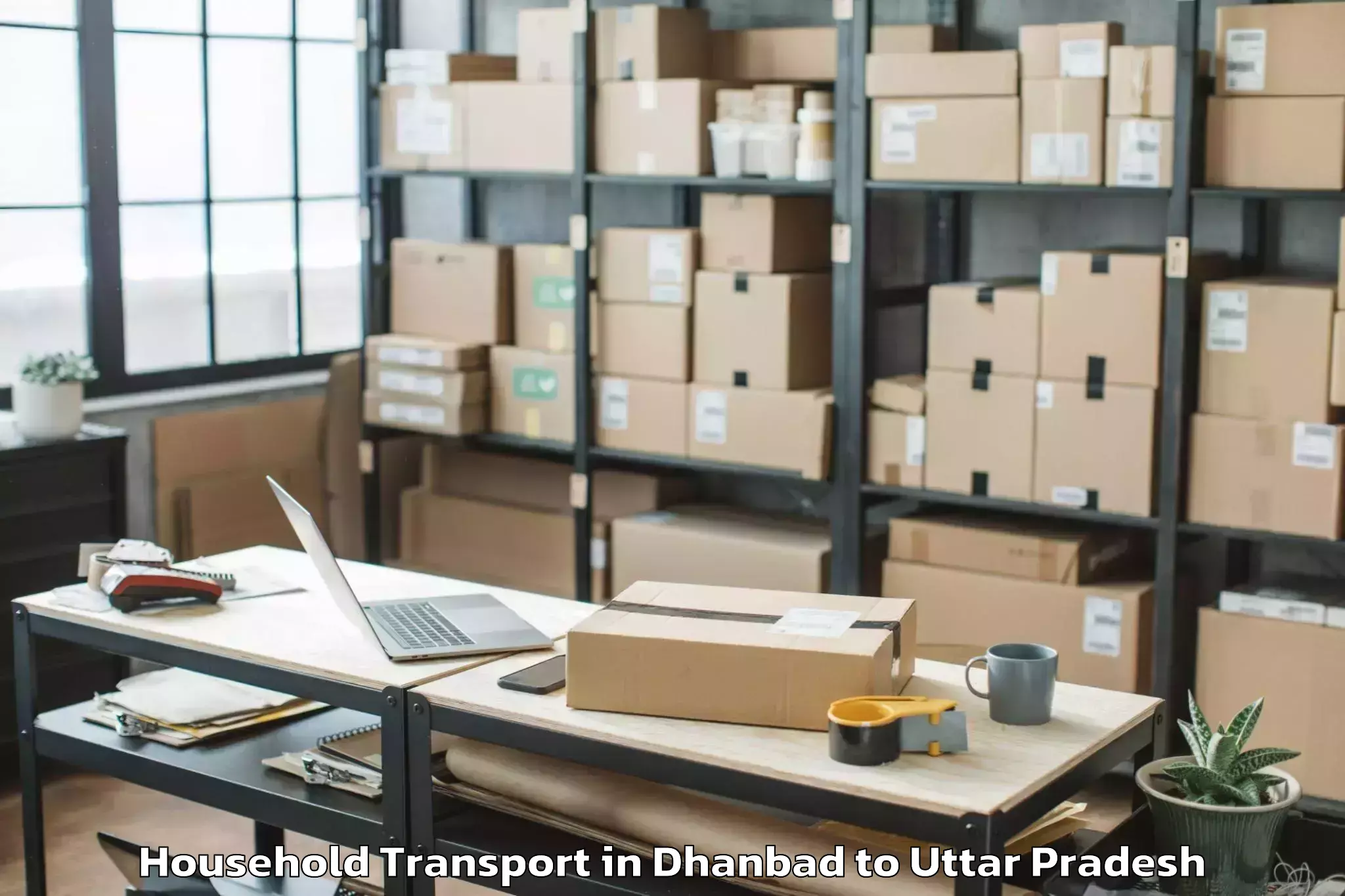 Quality Dhanbad to Kanpur Airport Knu Household Transport